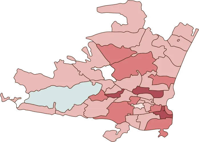 高血圧者の割合地図